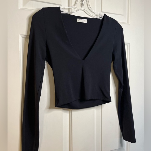 SOLD Babaton Contour V-neck Longsleeve Small Black - Picture 6 of 11